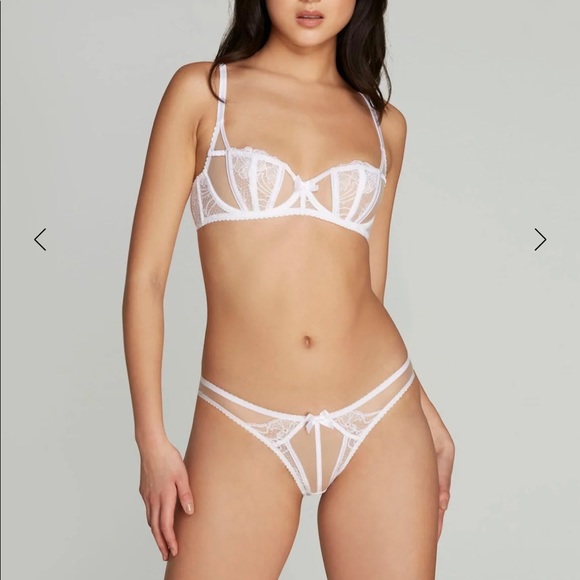 Agent Provocateur Rozlyn Ouvert Open Brief NWT White lace 3 M - Picture 3 of 3